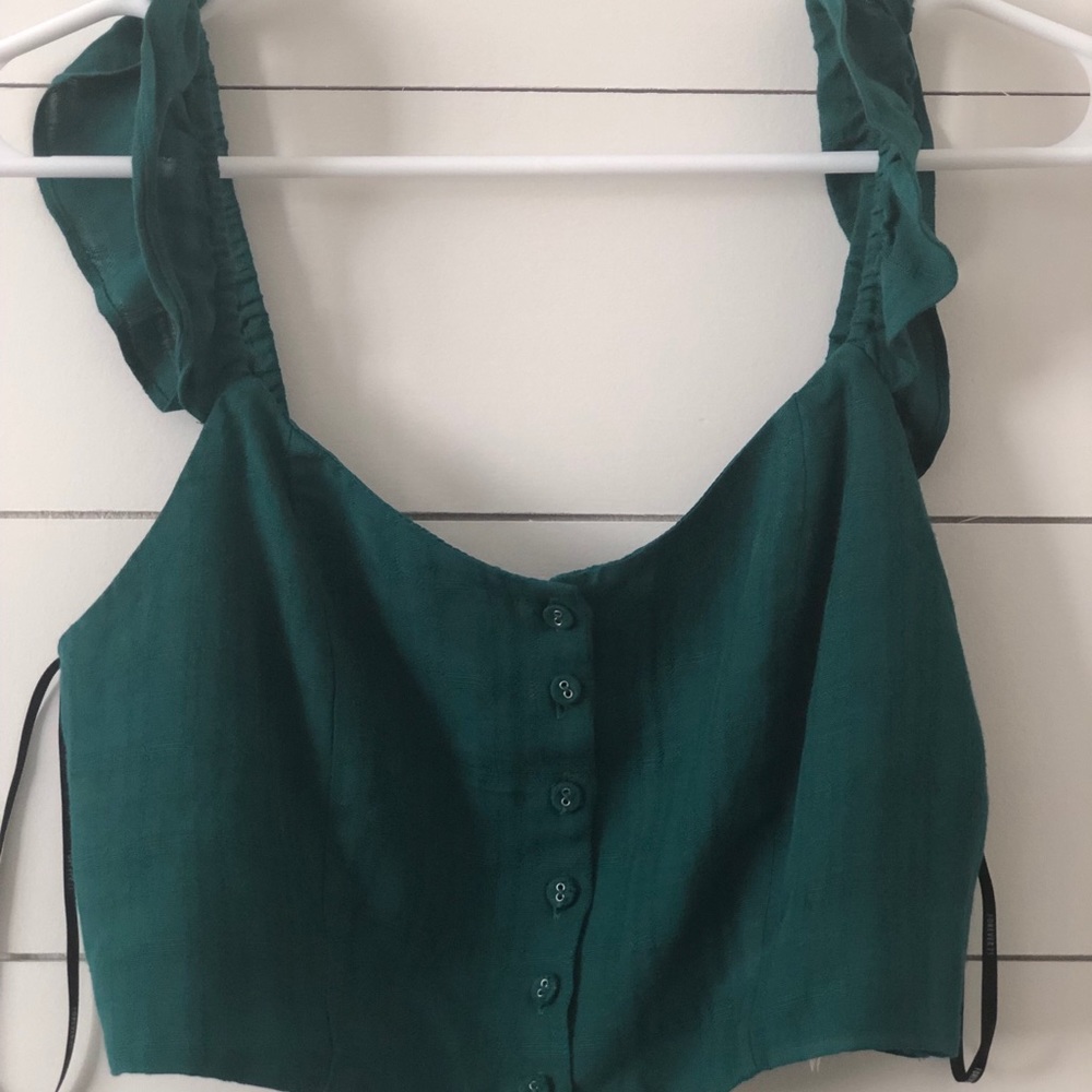 Cute Emerald Green Cropped Tank
